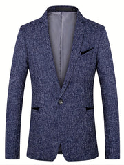 Men's Tweed Pattern Lapel Sports Coat Spring Fall