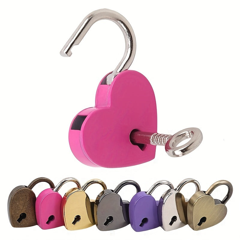 Heart Shaped Luggage Padlock Zinc Alloy Travel Accessory