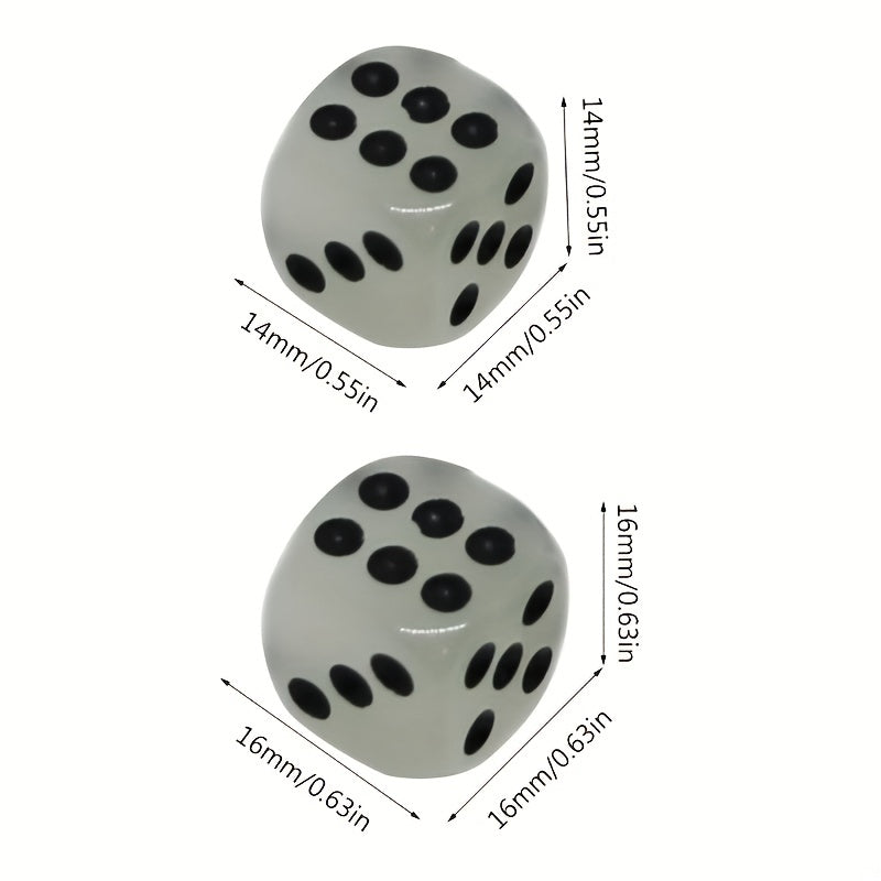 Glow in the Dark Game Dice Set for Board and Math Games