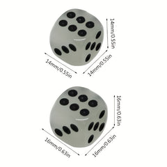 Glow in the Dark Game Dice Set for Board and Math Games