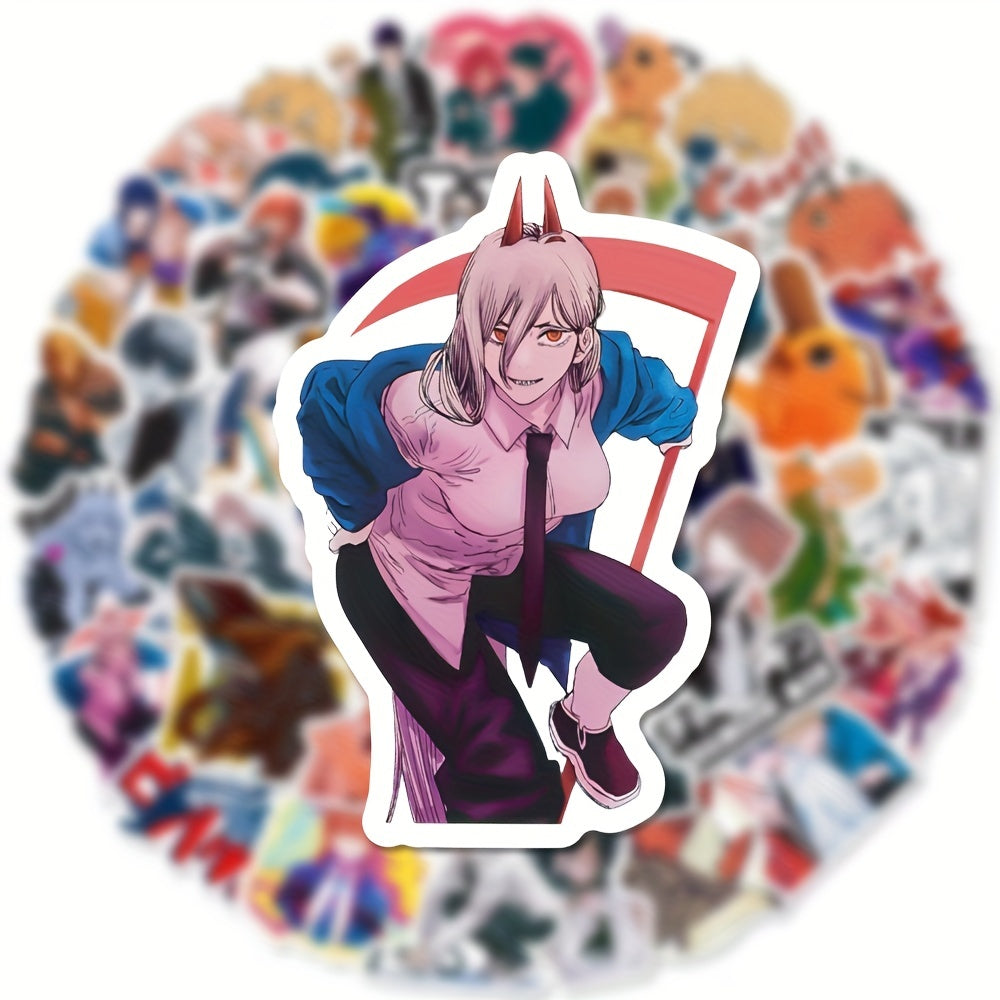 50Pcs Chainsaw Man Stickers for Skateboards Computers Guitars & More
