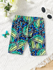 Toddler Girls Butterfly Graphic Biker Shorts Summer Clothes