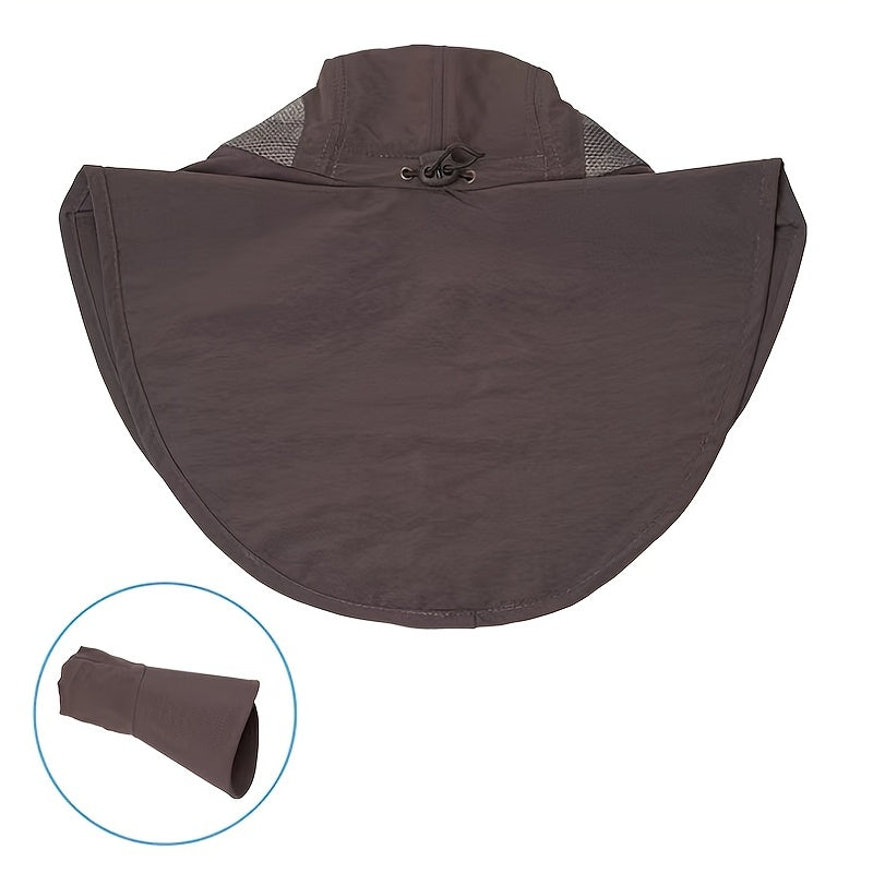 UV Protection Bucket Hat with Neck Protector for Outdoor Activities