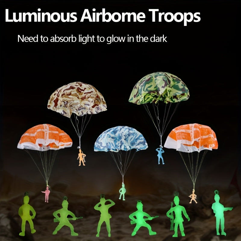 10 Glowing Parachute Figures for Nighttime Games