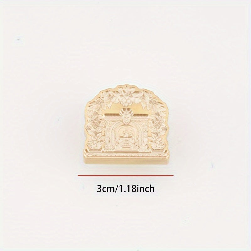 3D Embossed Fire Paint Brass Stamp Christmas Series Carved Snow Gift Bag Pattern