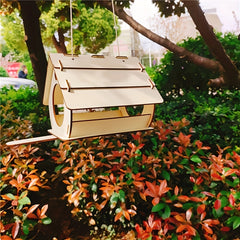 DIY Hanging Wooden Bird Feeder - Attract Wild Birds to Your Garden