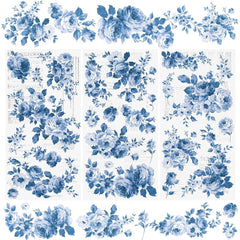 3pcs Floral Decals Rub On Designs for Scrapbooking Furniture 14+