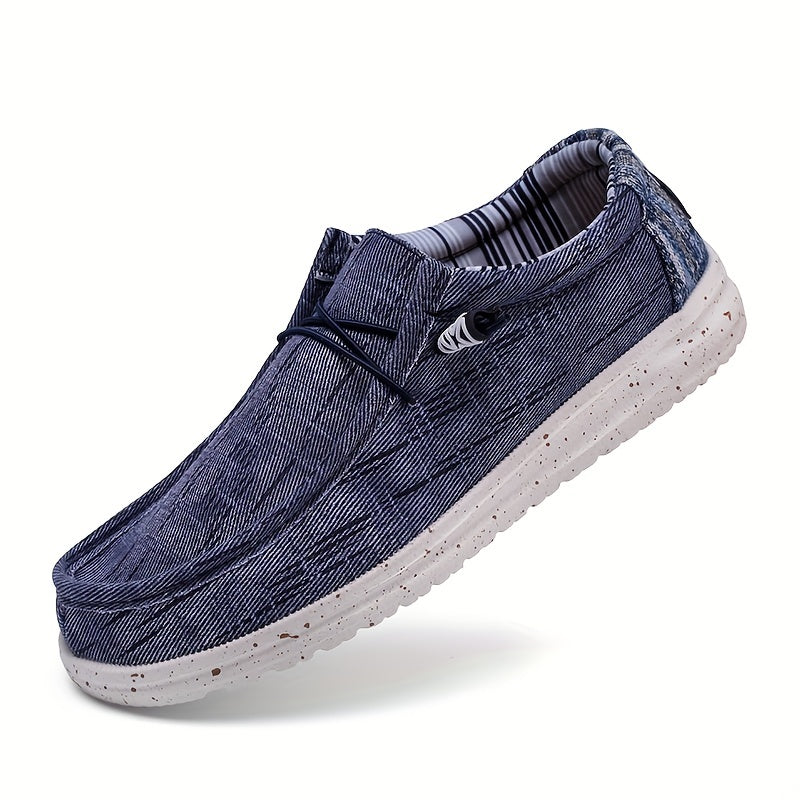 Men's Breathable Slip On Loafer Shoes Lightweight Canvas Sneakers