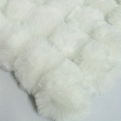 5pcs Faux Fur Pom Pom Balls Elastic Ring Key Chains Scarves Gloves Bags