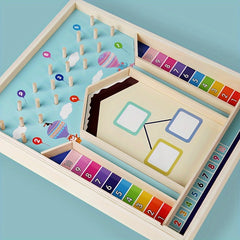Wooden Number Reading Beads Math Addition Games Learning Activity
