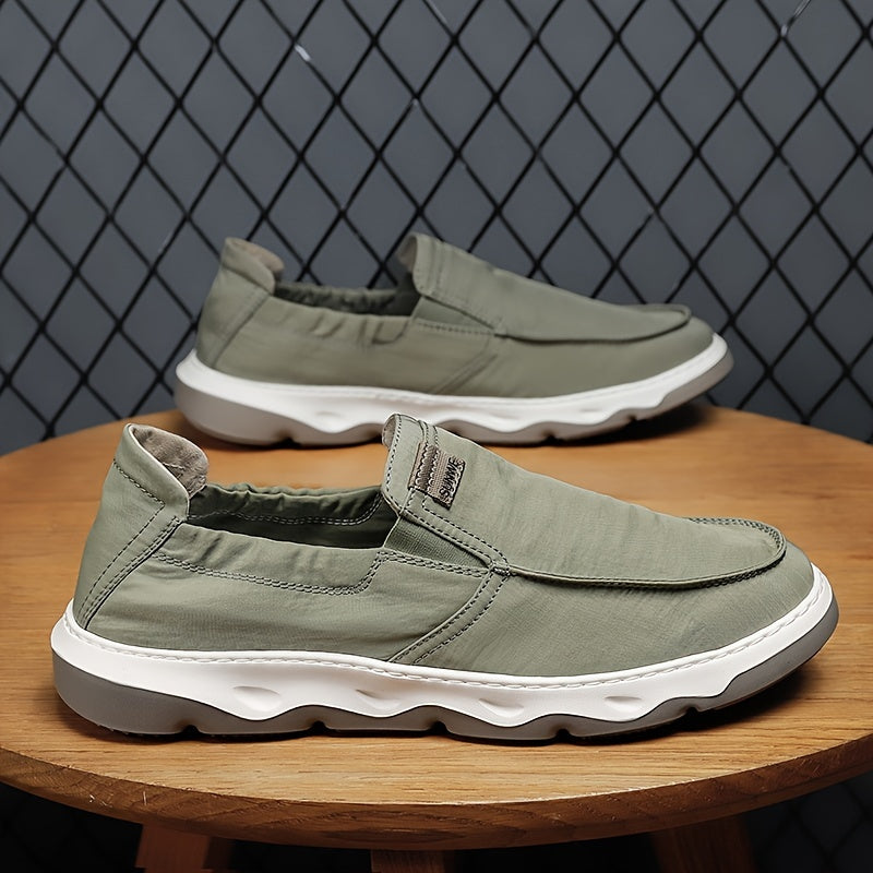 Men's Canvas Slip On Walking Sneakers Lightweight Shoes