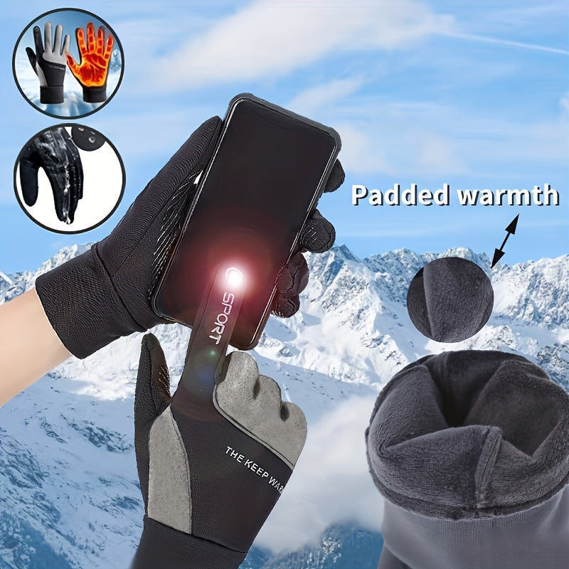 Waterproof Winter Gloves Touch Screen Warm Motorcycle Gloves Anti Slip