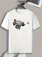 Creative Letters Print Men's Graphic T shirt for Summer