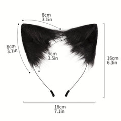 Cat Ears Cat Tail Set Fox Cosplay Cat Tail Accessories Strap Cat Ear Hair Hoop