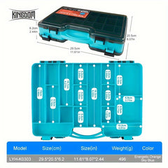 KINGDOM 1pc Portable Fishing Tackle Box For Hooks Lures And Baits