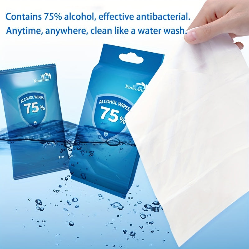 10pcs Alcohol Wipes Portable Antibacterial Wipes for Camping & Picnic