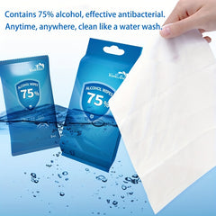10pcs Alcohol Wipes Portable Antibacterial Wipes for Camping & Picnic