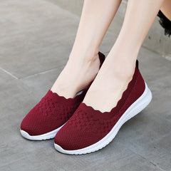 Women's Slip On Breathable Shoes Comfortable Plain Toe Solid Shoes