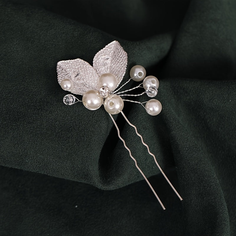 Crystal Hair Clips Flower Bridal Headpieces Leaves Hair Accessories