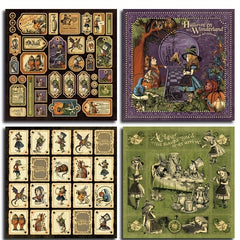 Halloween Alice Material Paper Pack of 10 Sheets