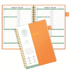 Undated Daily Planner Spiral To Do List Meal Tracker Appointment Hourly Pocket