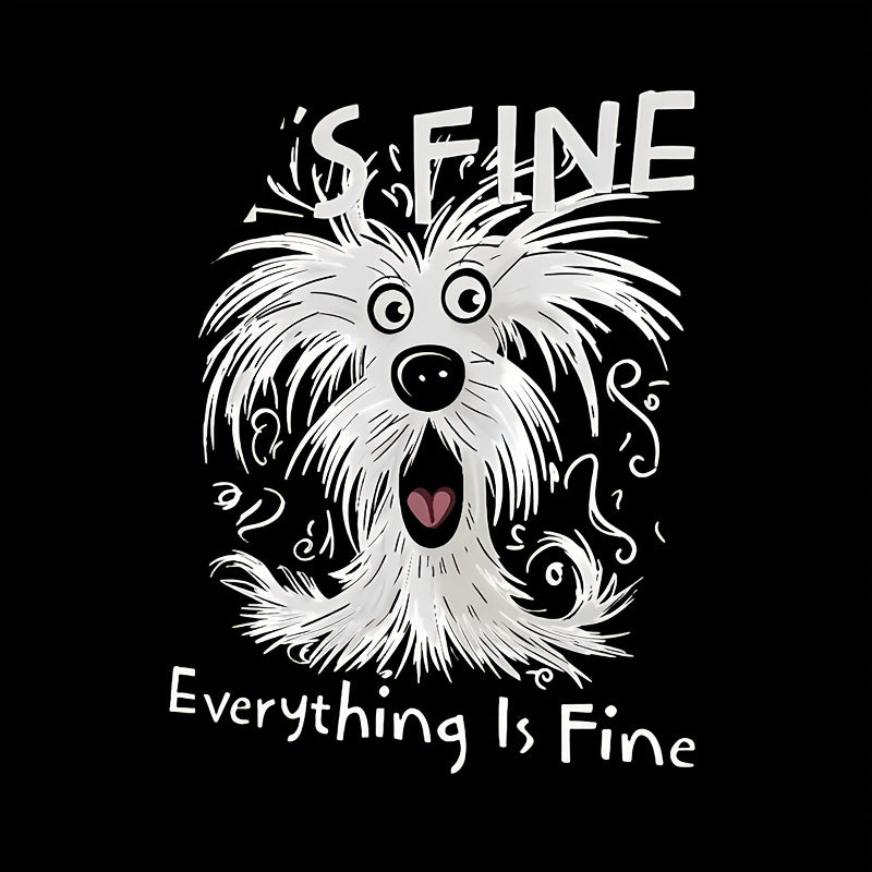Surprised Dog Iron On Transfer Decal Washable Heat Press Sticker DIY T Shirts