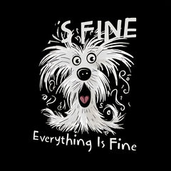 Surprised Dog Iron On Transfer Decal Washable Heat Press Sticker DIY T Shirts