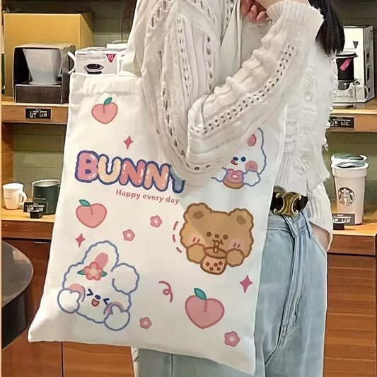 Christmas & Thanksgiving Tote Bag - Holiday Cartoon Design