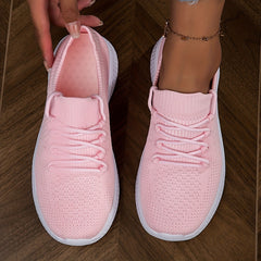 Women's Breathable Lace-up Sneakers Non-slip Running Shoes