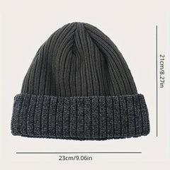 Winter Velvet Warm Knitted Beanie Hat for Ski Cycling