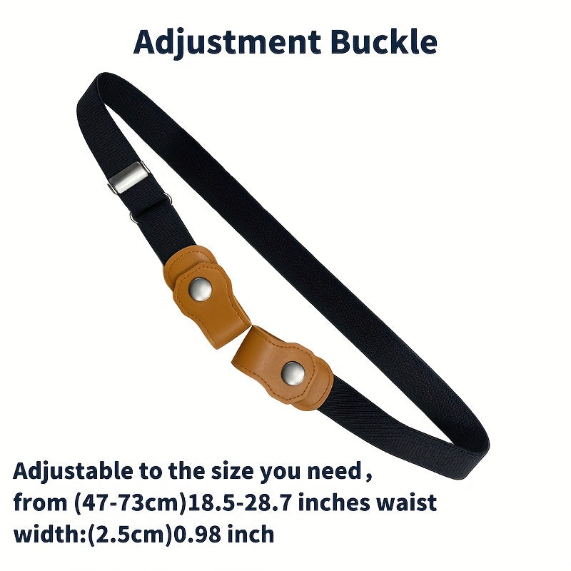 Kids Snap Button Adjustable Elastic Band Belt