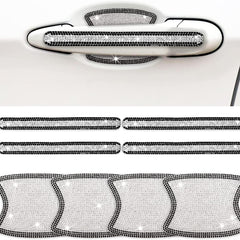 8Pcs Rhinestone Car Door Handle Stickers