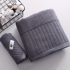 Soft Solid Bath Towel Water Absorbent 27x55in