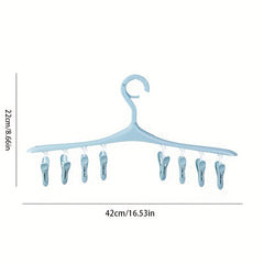 8-Clip Clothes Hanger Space Saving Laundry Drying Rack