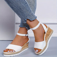 Women's Platform Wedge Sandals Ankle Strap Espadrille Shoes
