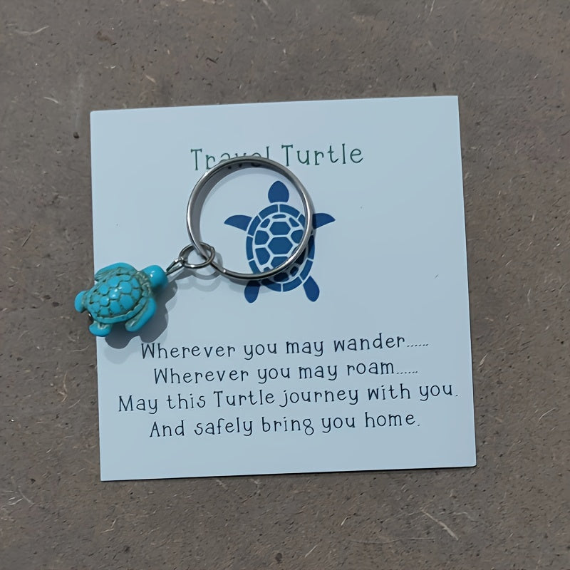 Turtle Pendant Keychain for Car Keys Backpacks Wallets
