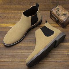 Men's Chelsea Boots Round Toe Ankle Boots
