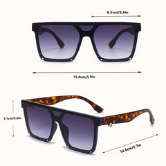 Y2K Multicolor Oversized Sunglasses Men's Rectangular Glasses