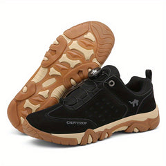 Men's Hiking Sneakers With Rotary Button Non Slip Outdoor Shoes