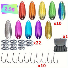 5g 20g 10 Colors Spoon Lures Hard Bait Freshwater Fishing Tackle