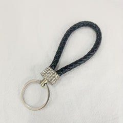 Braided Leather Rope Keychain Car Pendant Couple Bag Accessories