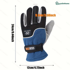 Retro Polar Fleece Full Finger Gloves