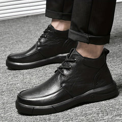 Men's Leather Chukka Boots Wear Resistant Non Slip Riding Boots