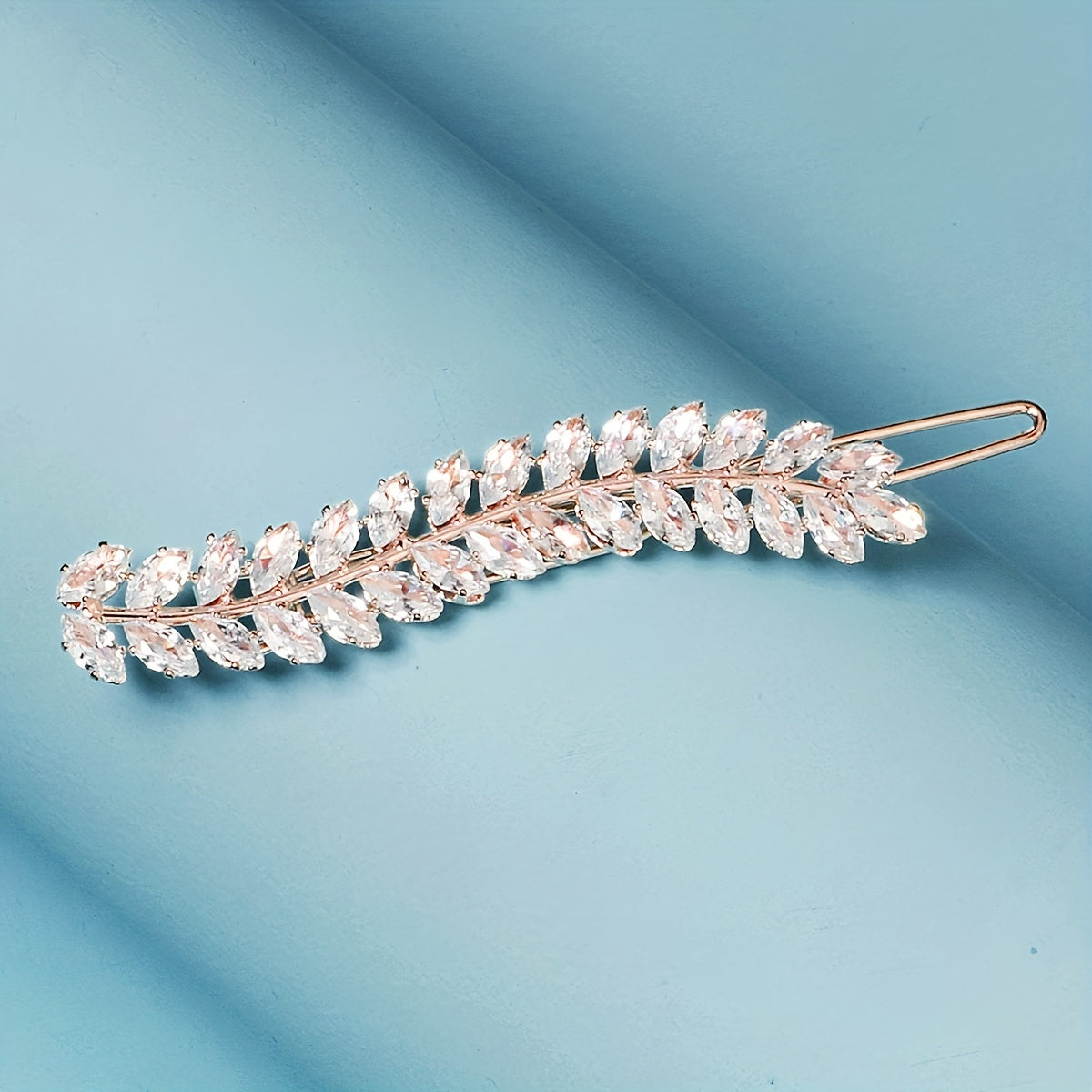 Zircon Leaf Hair Clip Side Clip Head Jewelry for Women Girls