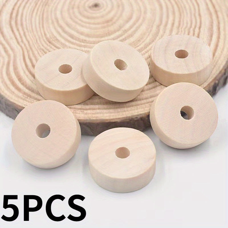 5pcs 30MM Wood Beads for DIY Jewelry Making
