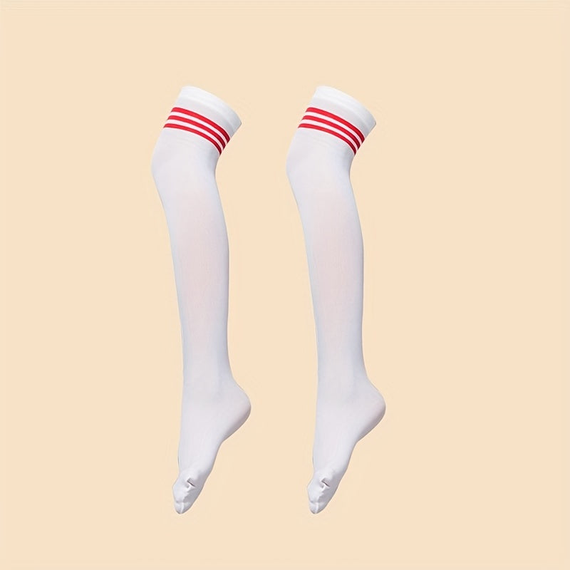 Striped Thigh High Socks Women's Stockings