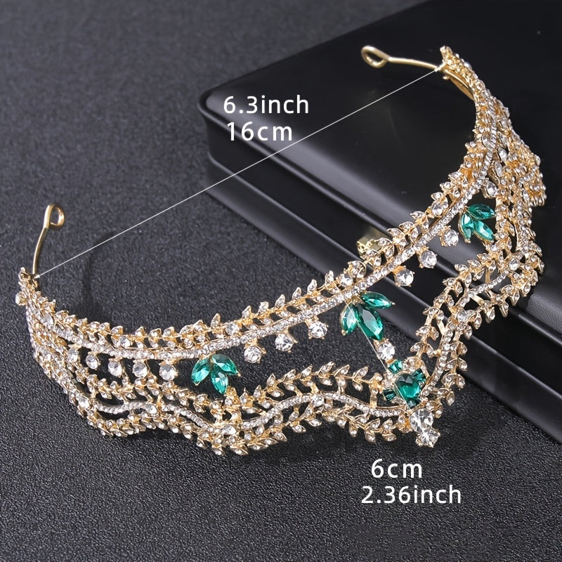 Vintage Crystal Rhinestone Princess Prom Tiara Crown Diadem for Wedding Bride