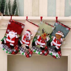 Large Christmas Socks Ornaments Gift Bag