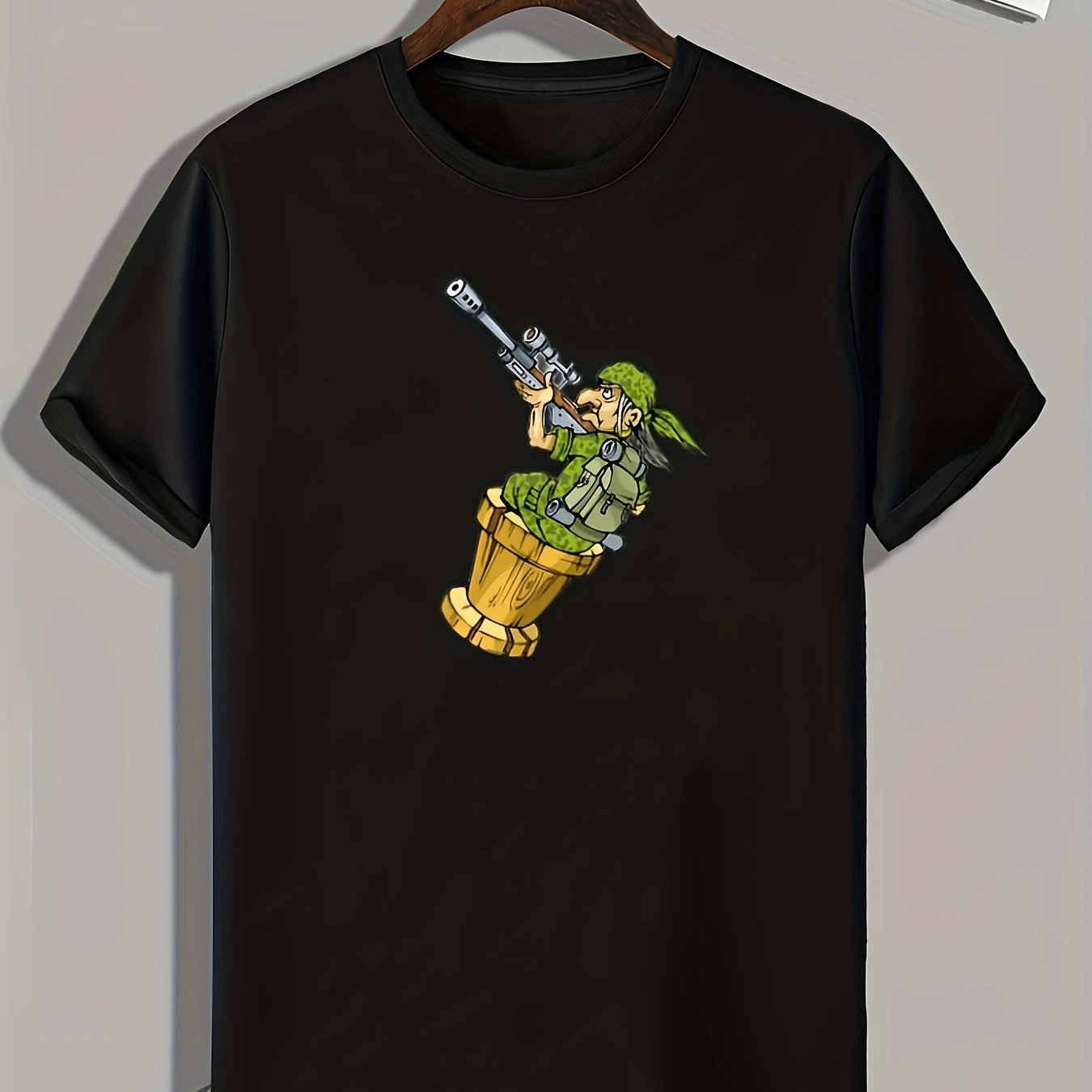 Hunter Print Men's Graphic T-shirt for Summer