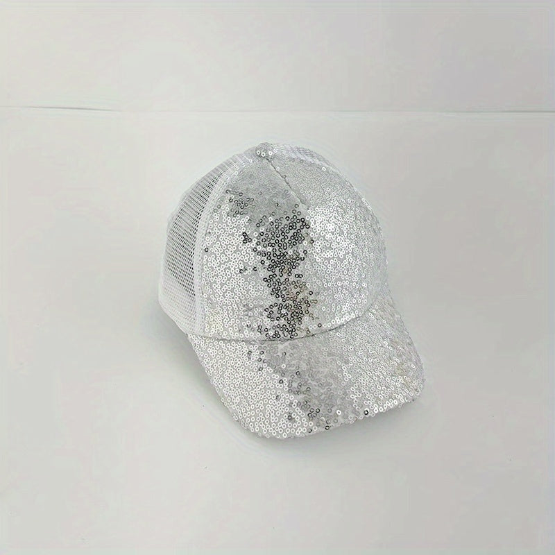 Kids Summer Reflective Sequin Cap Sun Hat